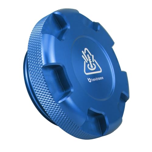 Bevinsee Cooler Reservoir Cap Compatible with S3/A3 8V 2013-2020 8Y Compatible with VW Jetta Golf 7 Replacement 2Q0121321 3C0121321 5Q0121321 Aluminum Antifreeze Cap Blue