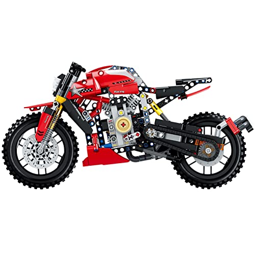 Semky Motorcycle Series Dulconti V4 Moc Building Blocks And Engineering Toy Set,(620Pieces) 1:6 Scale Sports Motorcycle Model Gifts For Motorcycle Fans #TOP1