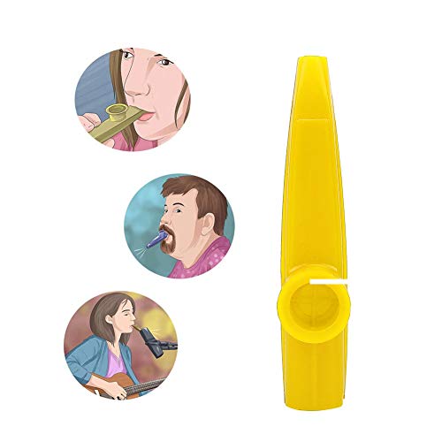 Kazoo Plástico Mini Portátil Kazoo Instrumento Musical Fácil de Aprender para Crianças Adultos Inici