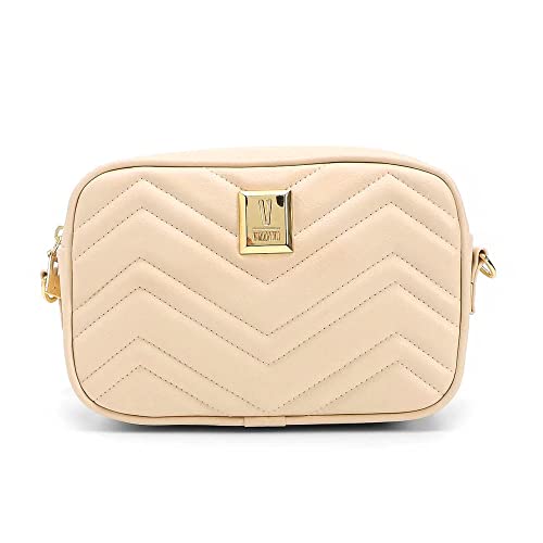 Bolsa Feminina Vizzano Matelassê Transversal Creme - U
