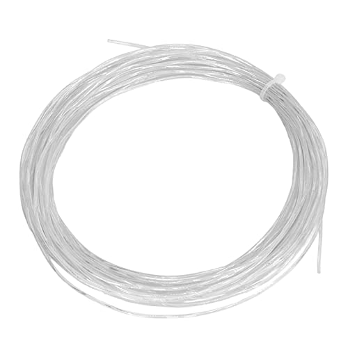 High Elasticity 12.2m 1.30mm Nylon Tennis Racket St Replacement Beige le Tennis Racquet Wire Accessory for Sports (White)