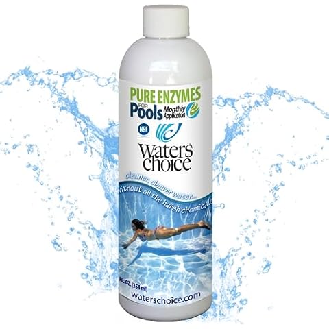 Waters Choice Enzymes Pure Enzymes for Pools - Non-Toxic Monthly Natural Pool Clarifier for Crystal Clear Water - Pool Chemicals Pool Shock Cover