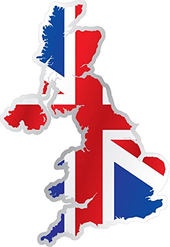 Akacha Autocollant Sticker Drapeau Carte anflais UK Union Jack Royaume uni Moto Voiture