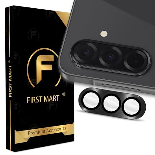 Image of FIRST MART Black Camera Ring Guard Protector for Samsung Galaxy A36 and Samsung A56 | Tempered Glass with Metal Alloy Rings, HD Clear, Scratch Resistant, Case-Friendly | Pack of 1