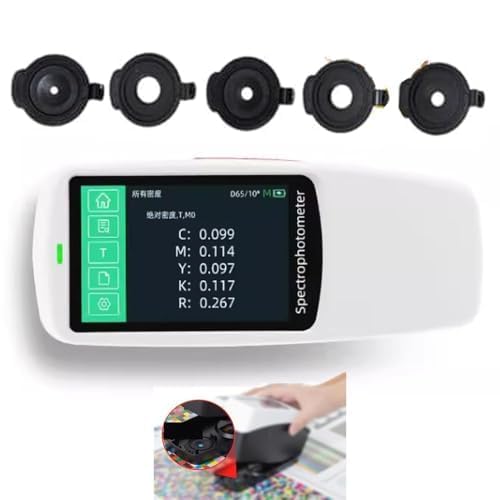 Color Densitometer Spectro Density Measurement with 0.02 Repeatability 11mm 10mm 6mm 5mm 3mm Calibers for Color Density Dot Area Overprint Rate Printing Contrast