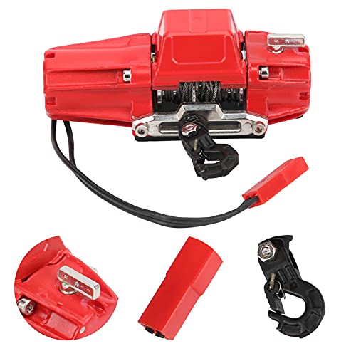 Cabrestante eléctrico para auto RC Semme con cable rojo miniatura 2