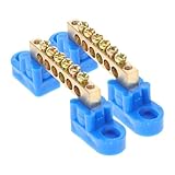 CLISPEED 2 pièces Barre de Bus de Mise à Terre Bornes Cuivre Connecteur Électrique Fiab...