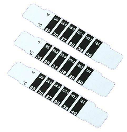 SUKRAGRAHA Safe Mercury Free Infant Kids Newborn Baby Forehead Head Strip Check Thermometer 3 pc Set
