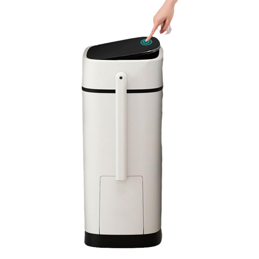 Pattumiera Da Bagno Nero Con Pedale E Coperchio Cestino Gettacarte Di