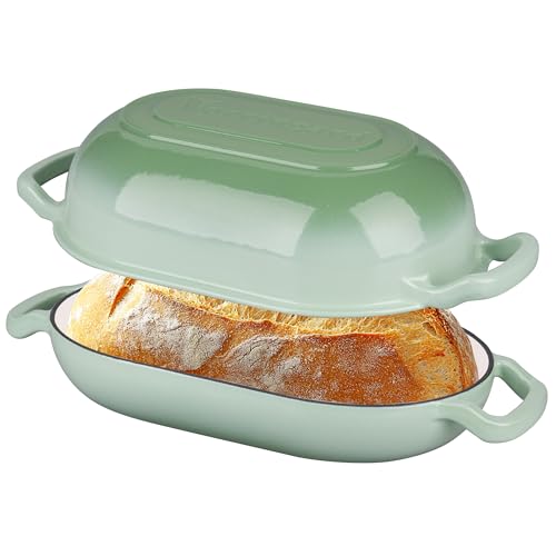 VORRINGARD Enameled Cast Iron Dutch Oven 5QT Green