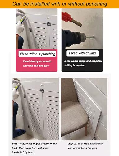 Panneau d'accès cloison sèche avec grille de douche encastrée PVC