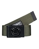 Quiksilver Element Cinturón de Nailon Hombre Marrón U