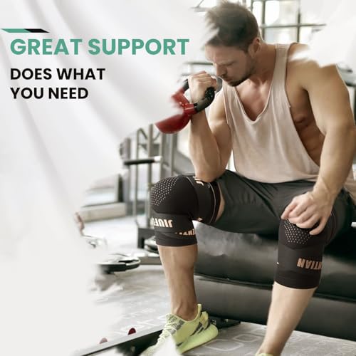 Image of Copper Knee Brace Suppot for Women with Adjustable Strap (2pack, Medium) | Customizable knee support, Copper-infused, Arthritis, meniscus tear, knee pain relief & working out,running support