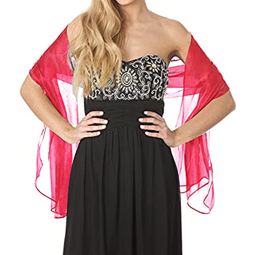 WQEPYY Scialle Chiffon Sciarpe Avvolge Stola Donna...