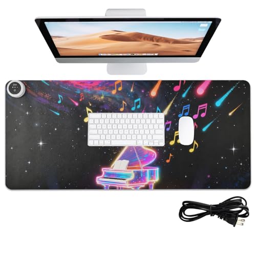 Tapis de souris chauffant piano en PU : fini les mains gelées sur le bureau