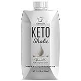 Genius Gourmet All Natural Keto Shakes Ready to Drink - Low Carb Keto Snacks to Go | Premium MCTs, 1g Sugar, 6g Protein (Vanilla, 12 Pack)