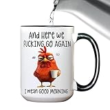 Taza Gallo | 330ml Taza De Bebida Gallo Enfadado Con Asa | Vajilla De Cerámica Divertida Para Leche Bebida Té Café | Cocina Cafetería Mujeres Hombres