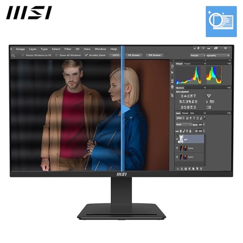 Image of MSI PRO MP273 E14A 27-Inch FHD Computer Monitor, 1920x1080 IPS, 144Hz, 1ms, HDR Ready, AMD FreeSync, Eye Care, Built-in Speaker, HDMI 2.0, DP 1.2a, D-sub, Tilt Adjustable, Vesa Mount, Black