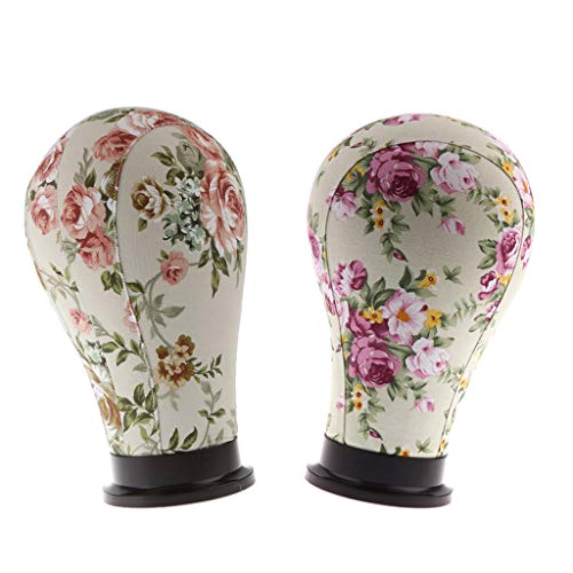 2pcs Cork Head Canvas Block Wig Making Display Holder