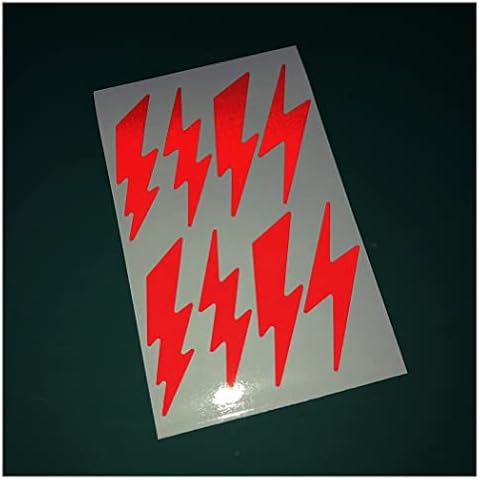 Whamhead Veloviz Reflective Lightning Bolt (LARGE) Red Die-Cut Vinyl Cargo Bike Stickers Decals Cover