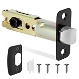 Aesytava Door Lock Replacement Parts with 8mm Square Spindle Hole, 1 Pack Black Door Lock Parts, 45°Rotation, Fits 2-3/8' or 2-3/4' Backset, Includes Strike Plate & Mounting Screws