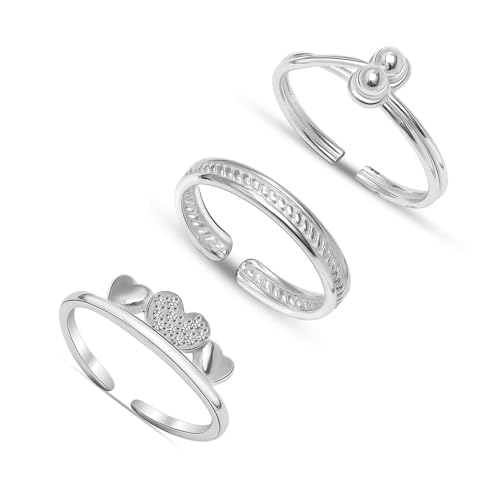 Anillos para dedo del pie LeCalla ajustables en plata evitan rozaduras