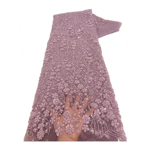 Tela de lentejuelas de 5 yardas y 130cm de ancho con malla brillante para vestidos de novia