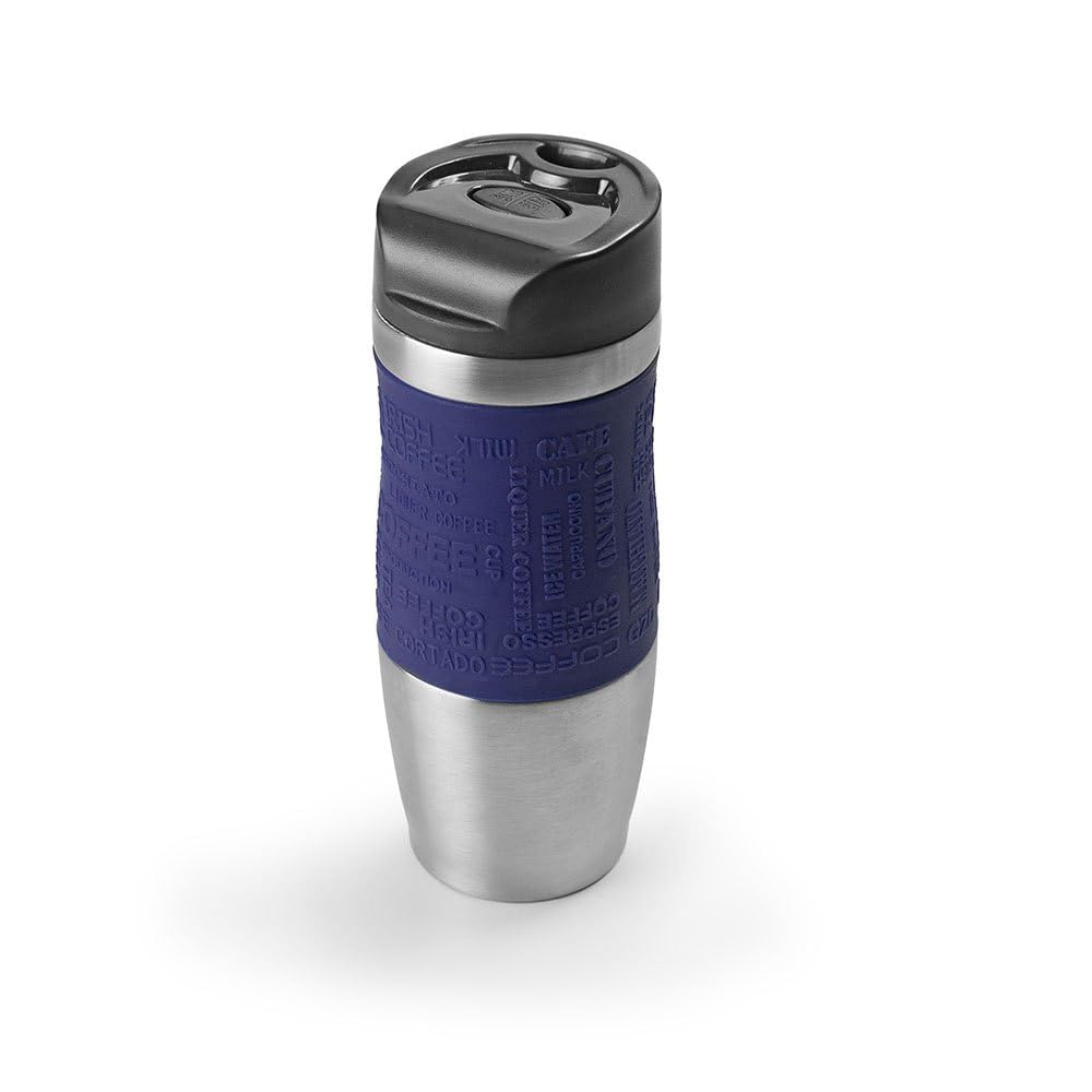 IBILI Thermos Flask, 400 ml, Blue, Stainless Steel, Double Wall, Reusable, Coffee Cup