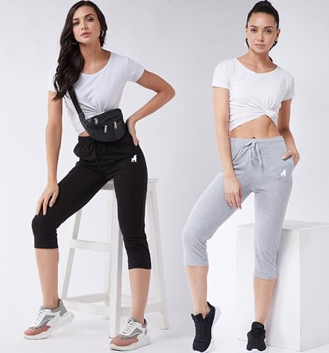 Image of Modeve Women Solid Cotton Blend Capri for summer|| Summer Wear