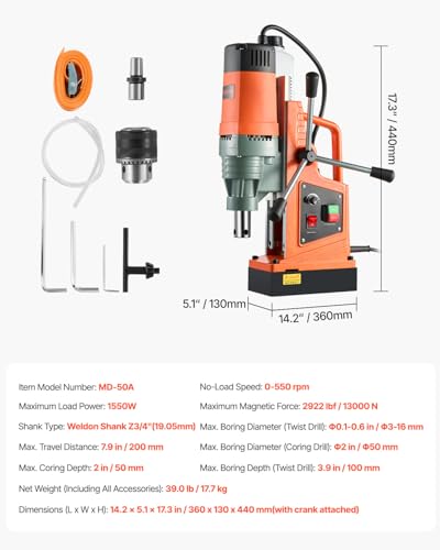 VEVOR 1550W Mag Drill Press