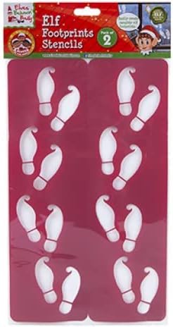 Elf Footprint Stencil | Red | Pack of 2