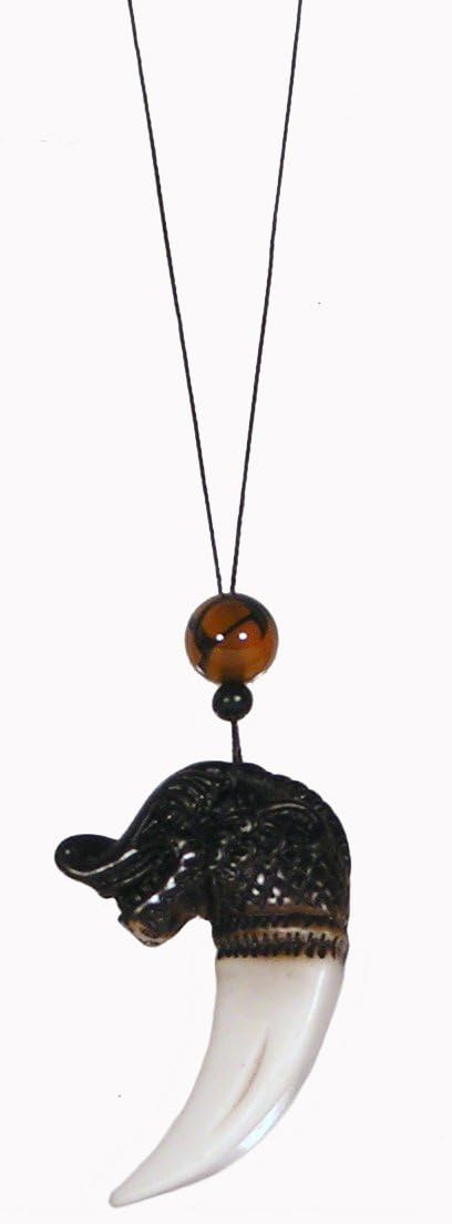 Dragon Tooth & Spider Web Agate Necklace / Naga Land Tibet Sacred Stones Amulet