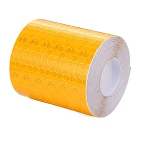 5 cm auto reflecterende tape stickers waarschuwing veiligheidsstyling compatibel met Hyundai i30 ix35 Kona Encino (Color : Yellow)