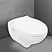 Produktbild Sanlux Wand-WC-Set Jonas | Spülrandlos | Inklusive WC-Sitz | Tiefspüler | Weiß | Spülrandloses Hänge-WC | Hängetoilette | Hygiene Plus | Toilettensitz mit Absenkautomatik & Take-Off | 96406 7