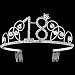 BABEYOND Crystal Tiara Birthday Crown Princess Crown Hair Accessories Silver Diamante Happy 18th Birthday (18 Birth)