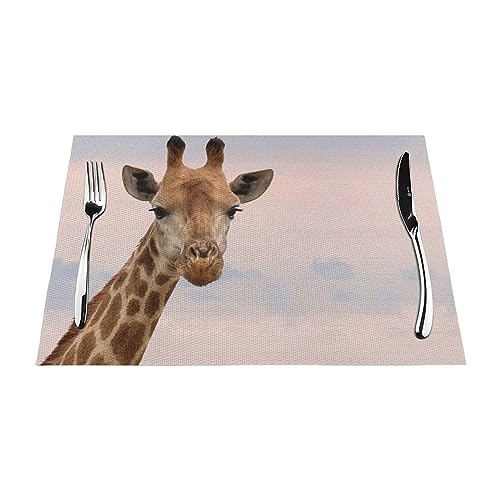 Set de table tissé girafe résistant à la chaleur et lavable - 2