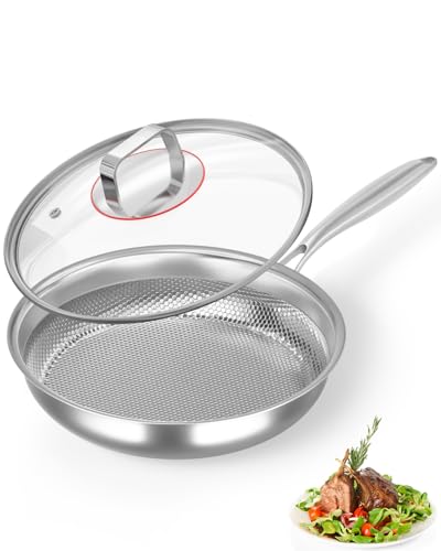 Abijan Edelstahlpfanne 28 cm, Bratpfanne unbeschichtet,...