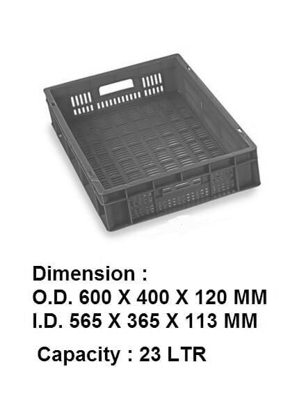 Image of ARISTO Portable and Stackable Plastic Storage Container Box Crate 64120 TP designed for multipurpose storage Red