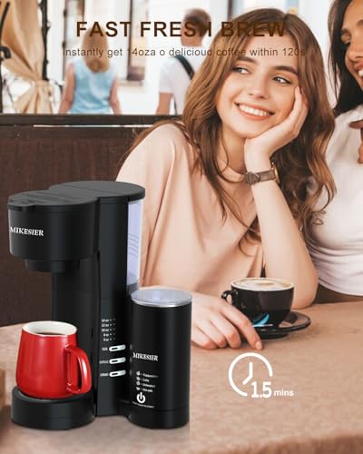 3IN1-Single-Serve-Coffee-Maker-for-K-Cup-Ground-Small-Coffee-Machine-with-Milk-Frother-6-14oz-Brew-Size-28oz-Water-Tank-Adjustable-Drip-Tray 3IN1 Single Serve Coffee Maker for K Cup Ground Small Coffee Machine with Milk Frother 6 14oz Brew Size 28oz Water Tank Adjustable Drip Tray