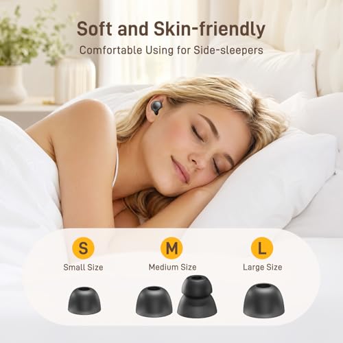 Image of Earplugs for Sleeping, Noise Reduction Earplugs for Snoring, Reusable Soft Silicone Sound Proof Ear Plugs for Side Sleepers Noise Sensitivity for Hearing Protection for Work Sleep Travel HE03