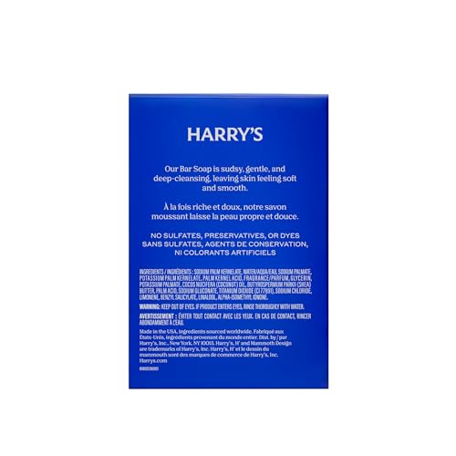 Image of Harry's Bar Soap for Men - Redwood Scent, 4 oz Body Soap Bars, 2 Pack
