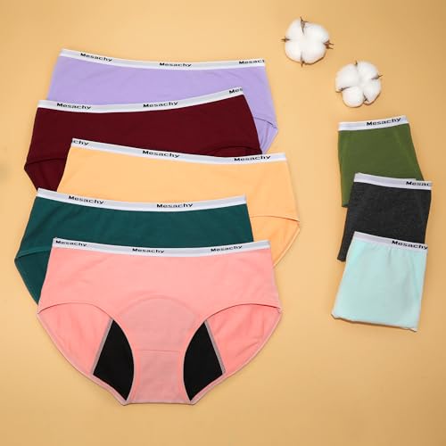 Image of Teens Girls Period Underwear Kids Period Panties Menstrual Leakproof Protective Underwear for Teens Cotton Briefs