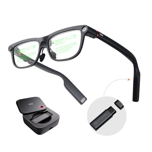 inmo GO3 AI Translastion Smart Glasses, Realtime Translate Text in Your Eyes AR Glasses with Camera, AI Assistant - Ideal for Travel, Meeting, Trade, Speech, Navigation and Daily Wear