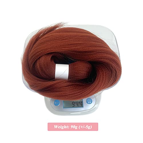 Ai Yuchen 350 Ginger Braiding Hair Pre Stretched Brown Copper Auburn Prestretched Braiding Hair 26 Inch Natural As Human Hair Extension For Braiding Micro Box Braids 8 Packs #TOP3