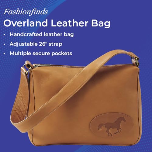 Genuine Leather Shoulder Bag for Women, Handcrafted Western Equestrian Horse Purse, Brown Ladies Handbag with Zipper Closure and Multiple Pockets2