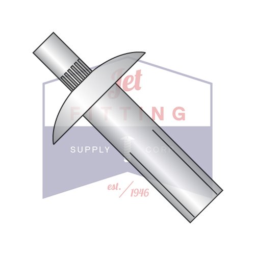 1/4" x 1 3/8" Brazier Head / Masonry Drive Pin Rivets / All Aluminum