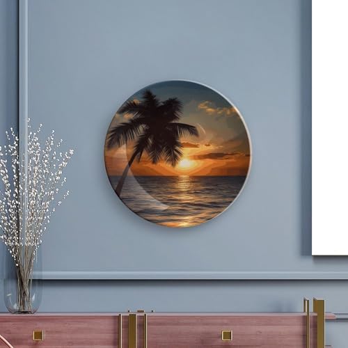 Plato decorativo de cerámica 7 pulg con soporte miniatura 5