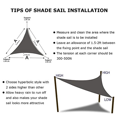 Voile d'ombrage pour auvent de jardin imperméable patio extérieur et deck - 8