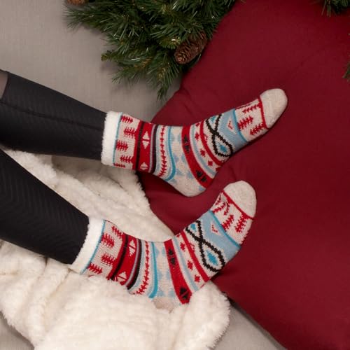 BambooMN Women's Double Layer Thick Cabin Winter Socks - 3 Pairs4