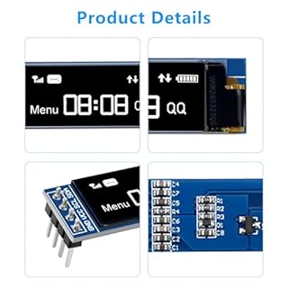 APKLVSR Lot de 3 modules d'affichage I2C 0,91" - Écran OLED IIC I2C - 128 x 32 3,3 V/5 V - Pour Arduino et autres microcontrôleurs (blanc)